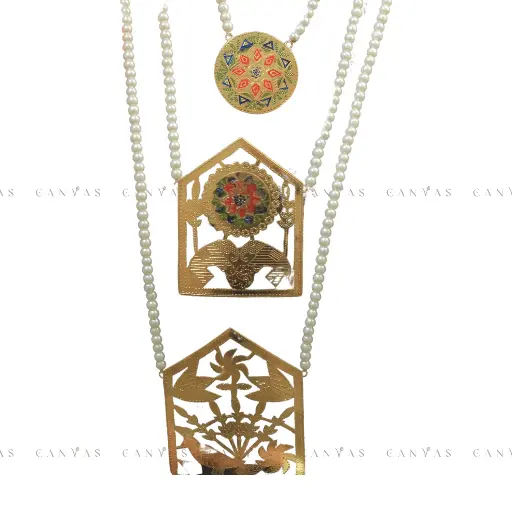 [CJ-0120] Nakshi Kantha Long Neckpiece
